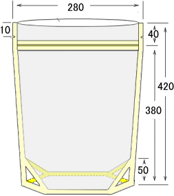 1色印刷付穀物用アルミスタンドチャック袋 画像